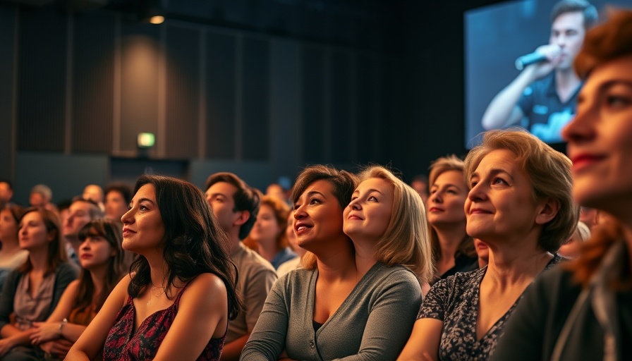 OpenAI Livestream Event with attentive audience in modern auditorium.