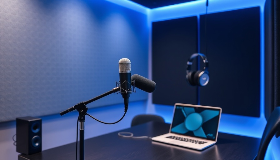 Modern podcast studio setup for AI podcast recording.