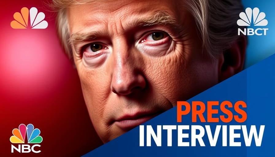 Trump media strategy TV interview promo graphic on NBC.