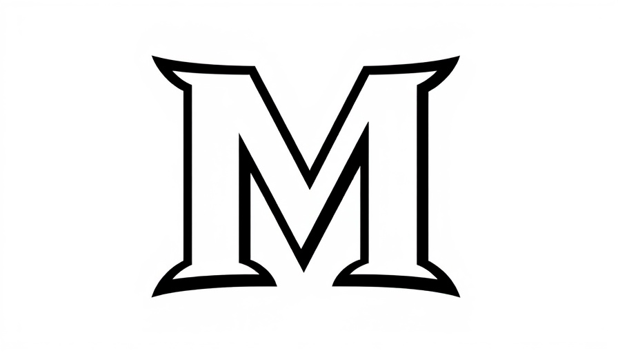 AI optimization: bold letter M, minimalist design