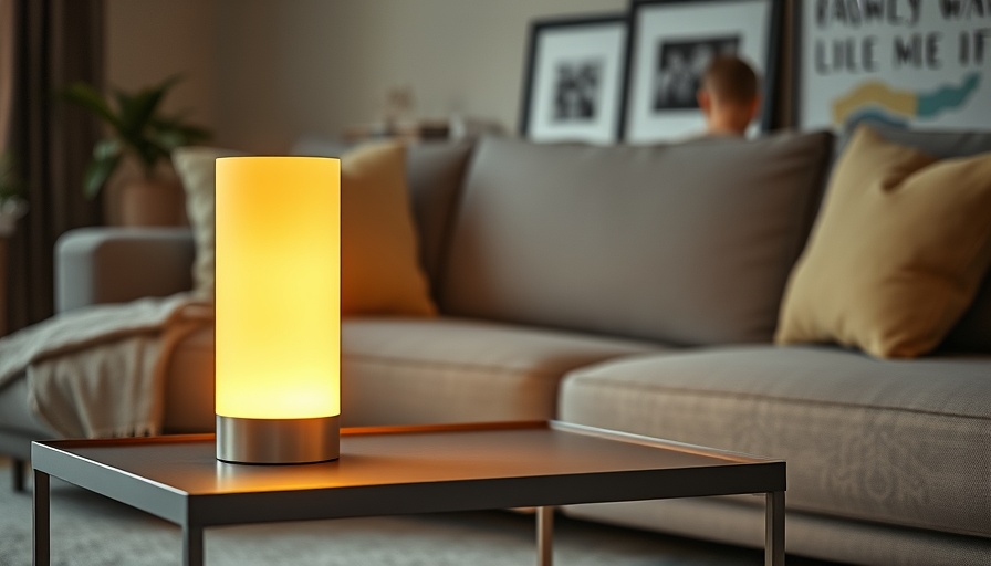 Ikea smart lighting in a modern cozy living room setting.