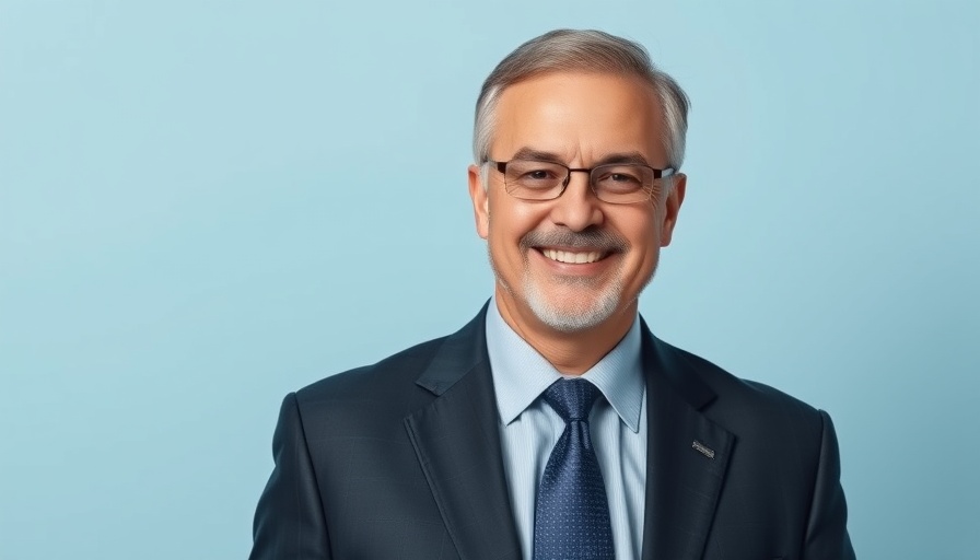 Professional man smiling, representing banking transformations.