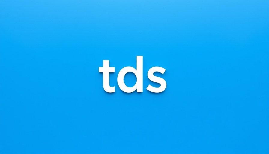 Minimalistic 'tds' logo on blue background for data science transition