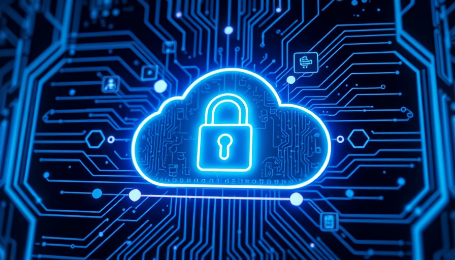 Futuristic cloud security with lock and tech icons, SaaS Security