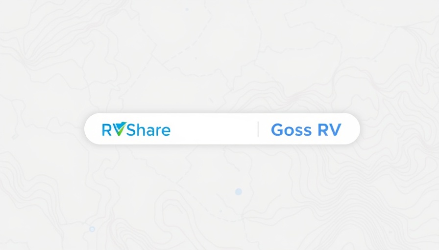 RVshare comparison with Goss RV in a search bar illustration.