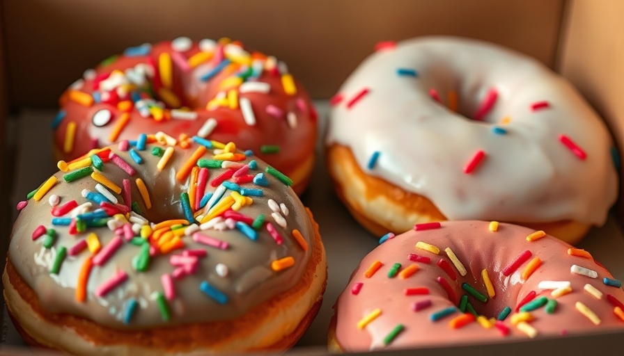 Assateague Island colorful donuts with sprinkles and icing