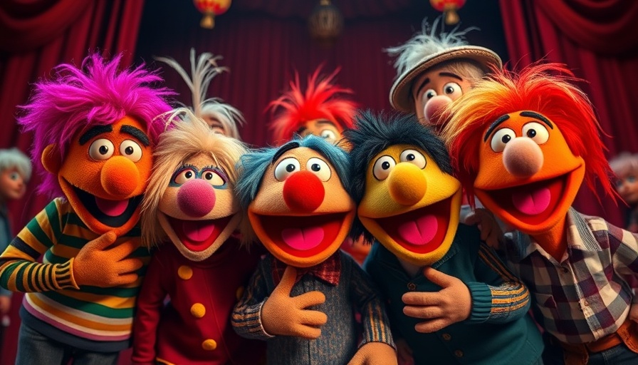 Muppet History scandal: iconic puppet group celebrating backstage.