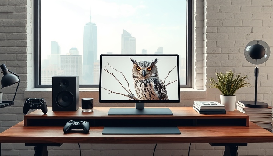 Microsoft Surface Studio on wooden desk with accessories.