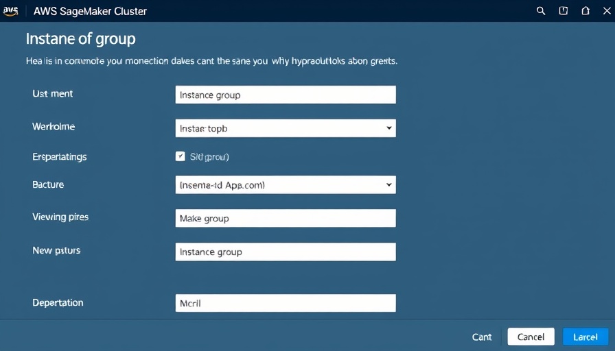 SageMaker HyperPod interface for cluster creation and instance configuration.