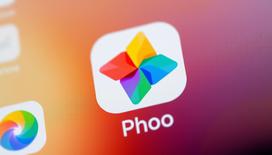 Closeup of Google Photos app icon highlighting AI Recap technology