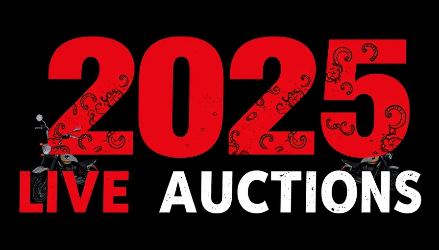 SSR XD150 auction event banner with motorcycles and bold text.