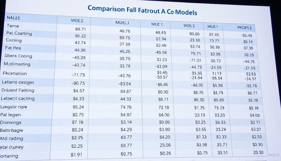 AI model comparison chart with detailed benchmarks and pricing.