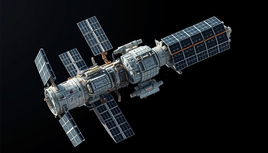 Lifelike image of a commercial space station in orbit.