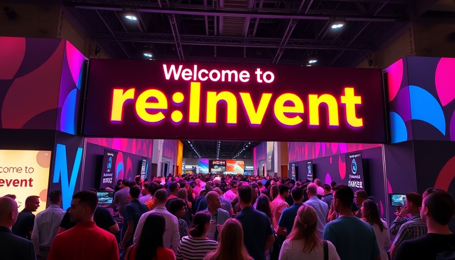Lively AWS re:Invent 2024 entrance with crowd and sign.