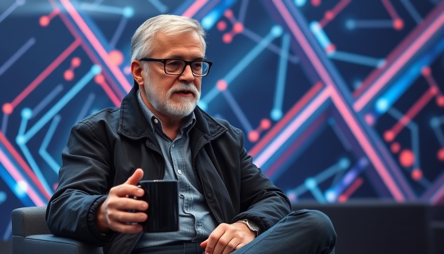 Enterprise AI expert discussing technology in digital studio.