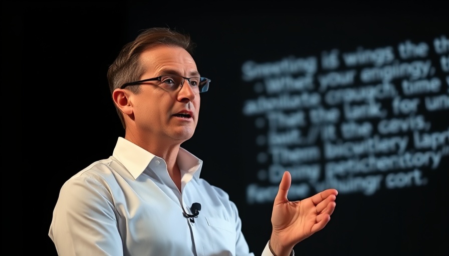 Speaker discusses AWS AI innovations at a tech event.