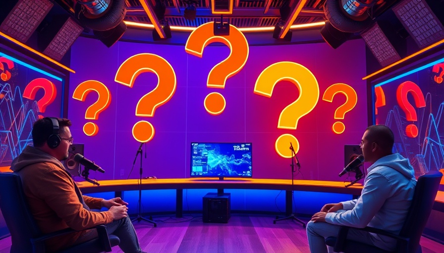 2025 tech predictions podcast discussion with question marks.