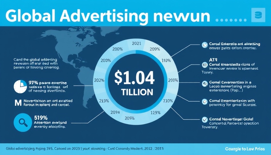 Advertising industry revenue forecast infographic