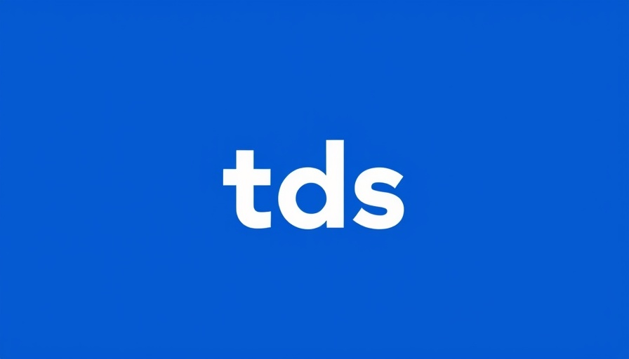 Minimalistic 'tds' logo on blue background.