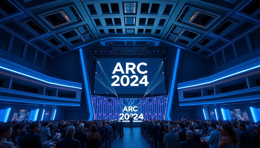 Futuristic setting at ARC Prize 2024 award ceremony