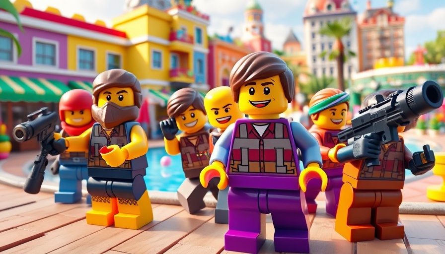 Lego Fortnite vibrant scenes featuring dynamic movie-inspired characters.