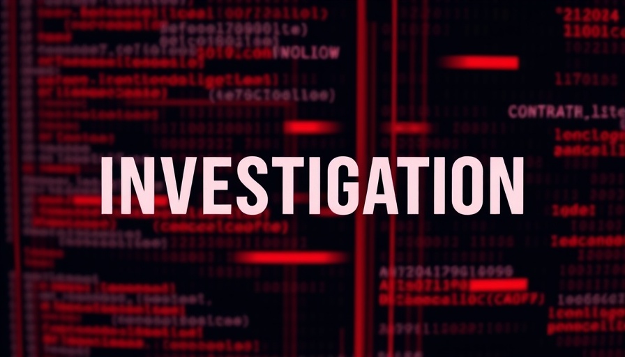 AI competition investigative theme on digital code background