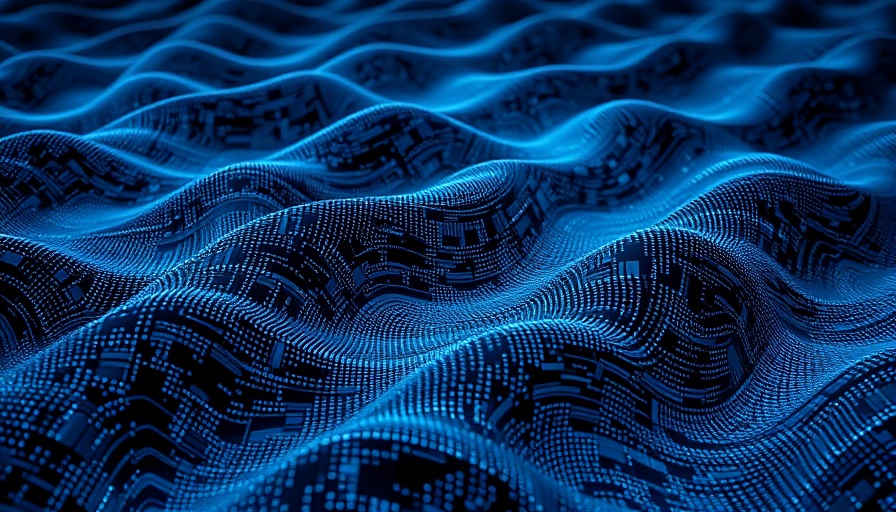 Abstract digital grid depicting tech transformation.