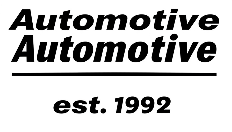 Automotive World est. 1992 logo in bold black font