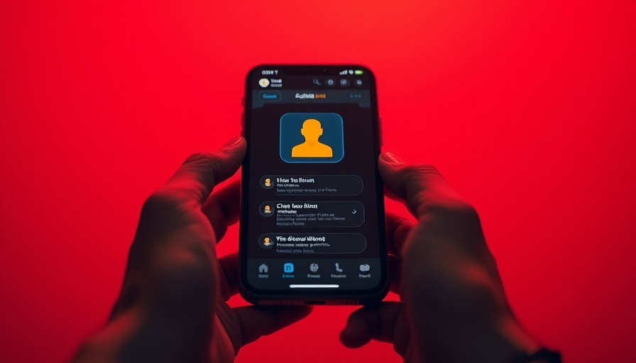 AI chatbot interface on smartphone held by two hands.
