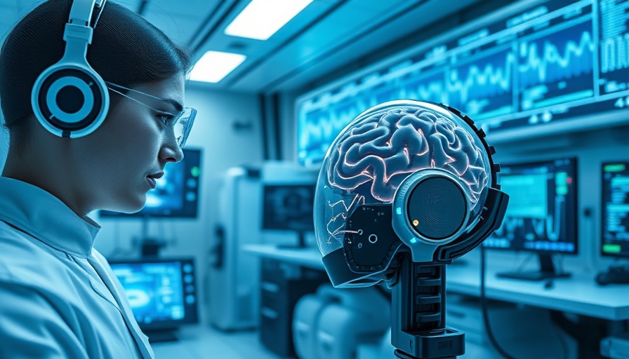 Advanced EEG setup for memory reconstruction in a futuristic lab.