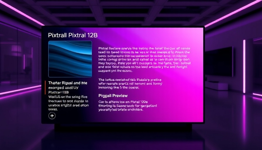 Pixtral 12B model card interface with detailed features displayed.