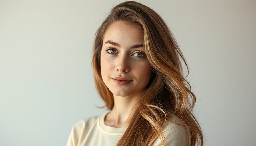 Young woman with wavy hair posing, AI Investment.