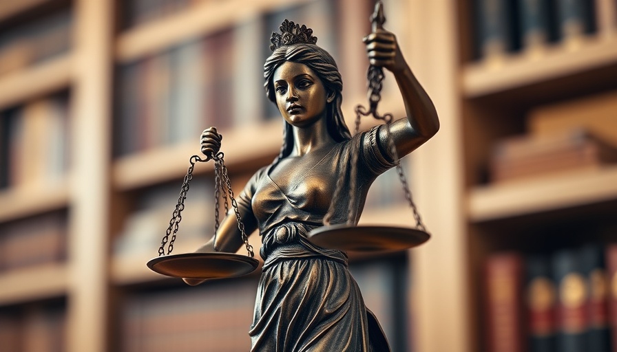 Bronze Lady Justice statue symbolizing NVIDIA China investigation.