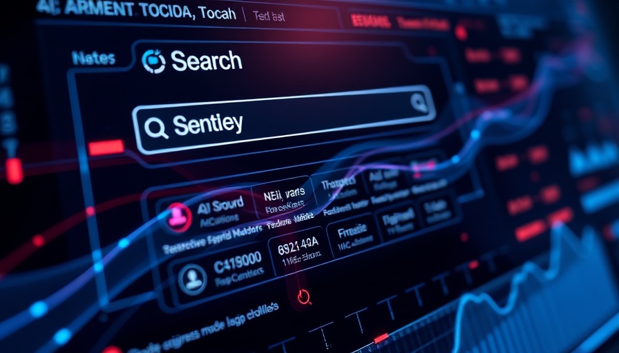 Futuristic AI search tools interface with holographic elements