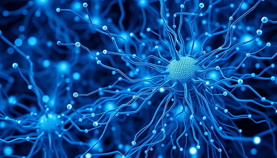 Abstract AI expansion with neural networks and glowing circuitry.