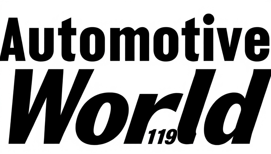 Automotive World est. 1992 logo, bold text design.