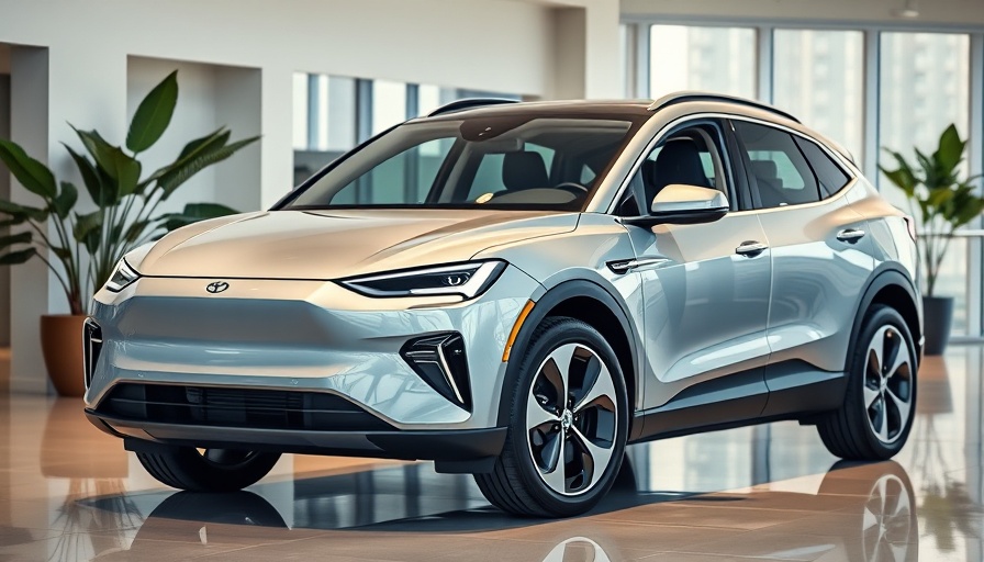 Lucid Gravity electric SUV in showroom with sleek design
