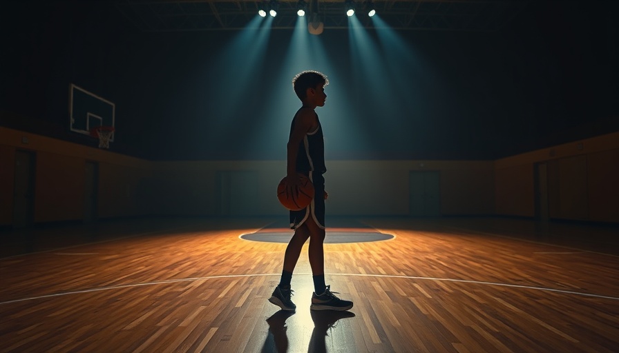 Kobe Bryant series promotion, silhouette of a basketball player.