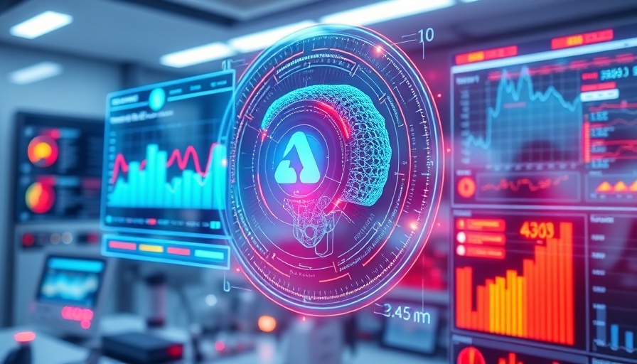 AI4Science futuristic digital interface in scientific research.