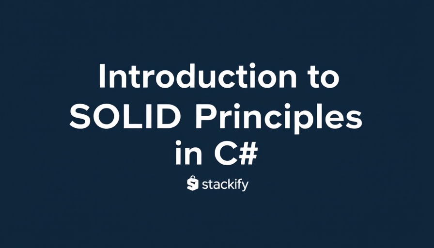 Introduction to SOLID principles graphic with Stackify logo.