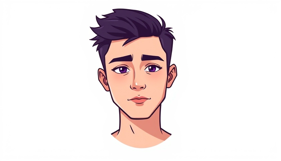 Cartoon style portrait for AI in Science concept
