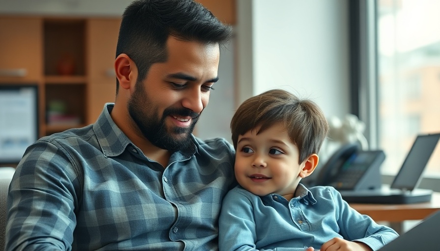 Latino businesses family focus, father and son looking at documents.