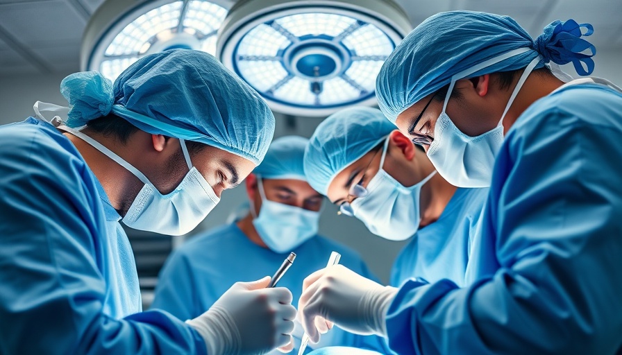 Surgical team performing complex pig kidney transplant operation
