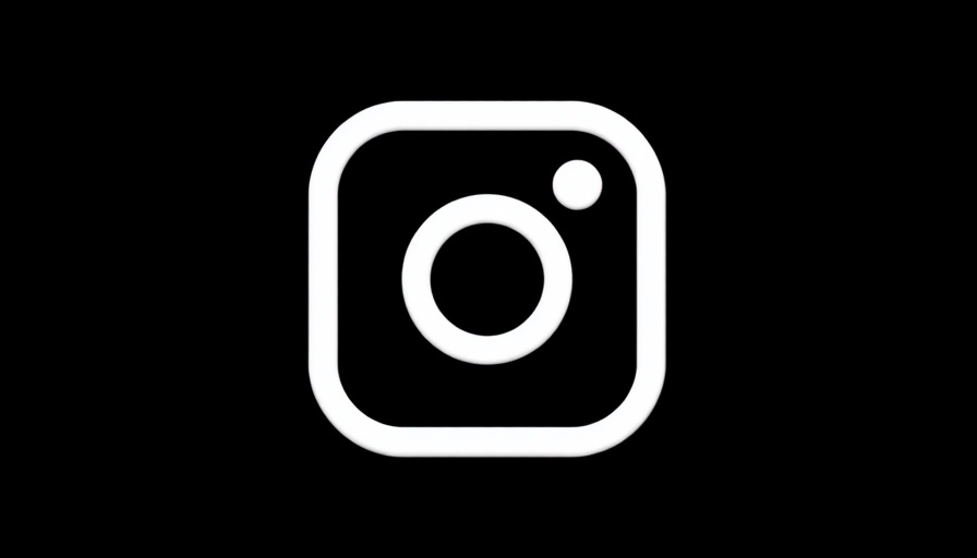 Minimalist Instagram logo on black background