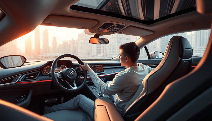 GM hands-free driving technology in futuristic car interior.