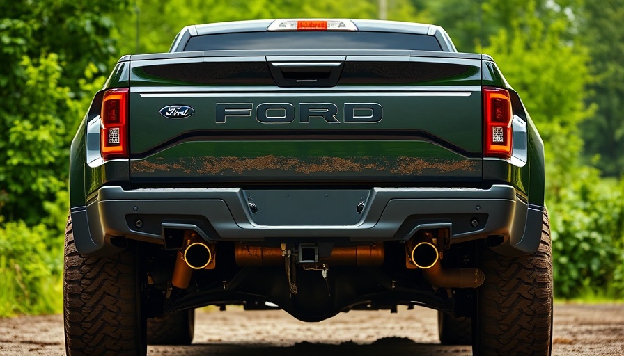 Ford Raptor truck parked outdoors, showcasing performance vehicle design.