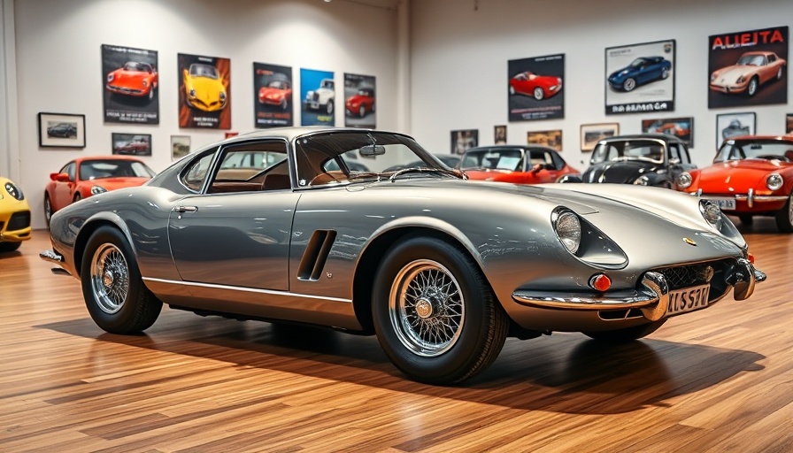 Bonhams car auction with a vintage sports car elegantly displayed.