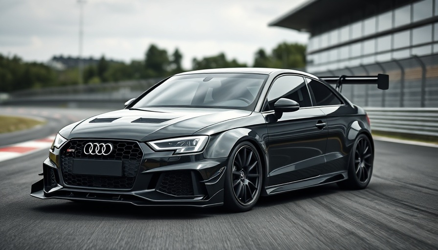 Audi A3 transformation into a race car on track
