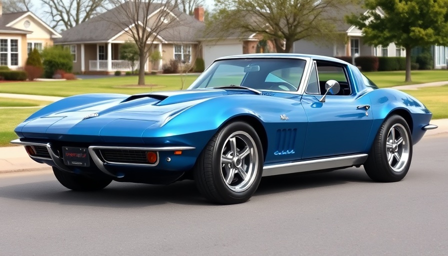 Chevrolet Corvette E-Ray in vibrant blue parked in suburban area.
