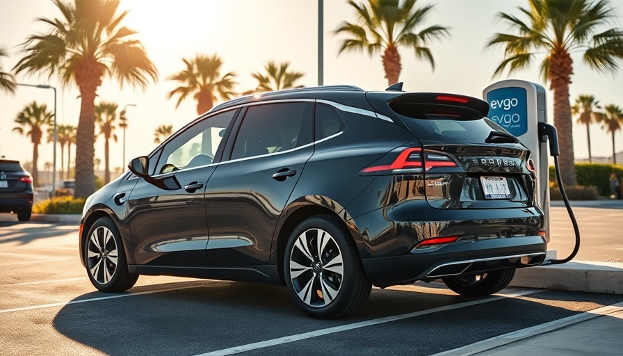 EV charging station scene with black electric vehicle – EV subsidies
